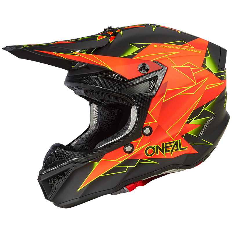 Casco O Neal 5 Srs Polyacrylite Surge V.23 nero rosso