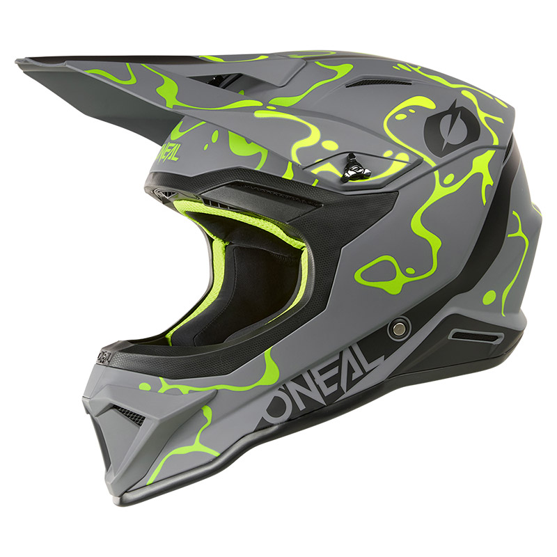 Casco O Neal 1 Srs 2206 Splash V.26 grigio giallo
