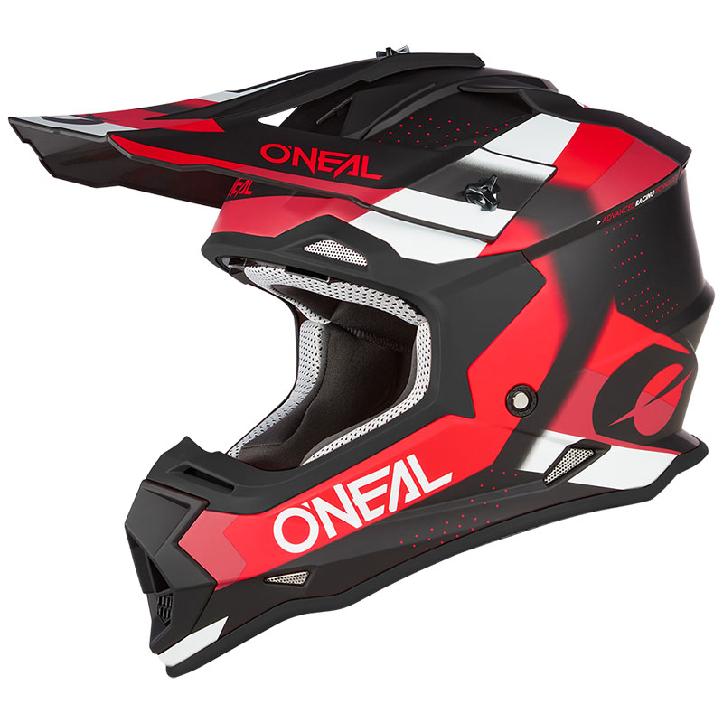 Casco O Neal 2SRS Spyde V.23 nero rosso bianco