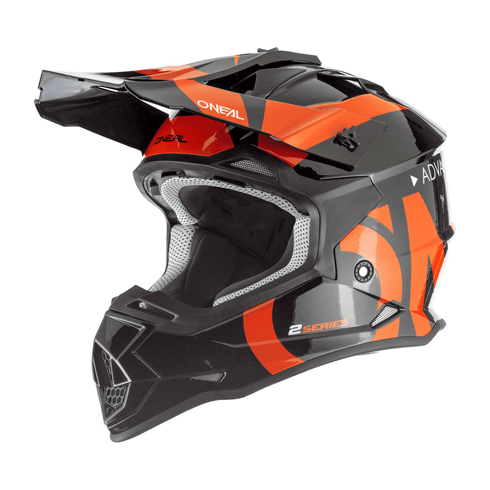 Casco negro y naranja best sale