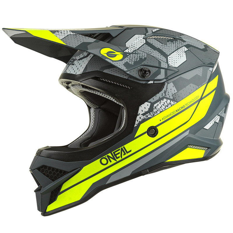 Casco O Neal 3 SRS Camo V.22 grigio giallo