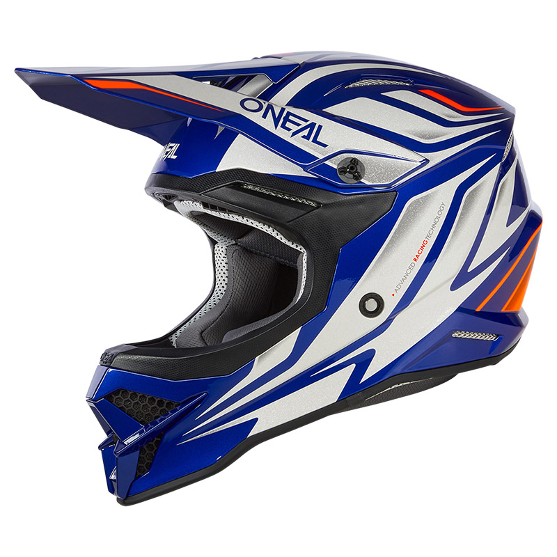 Casco O Neal 3srs Vertical V.23 Blu Bianco
