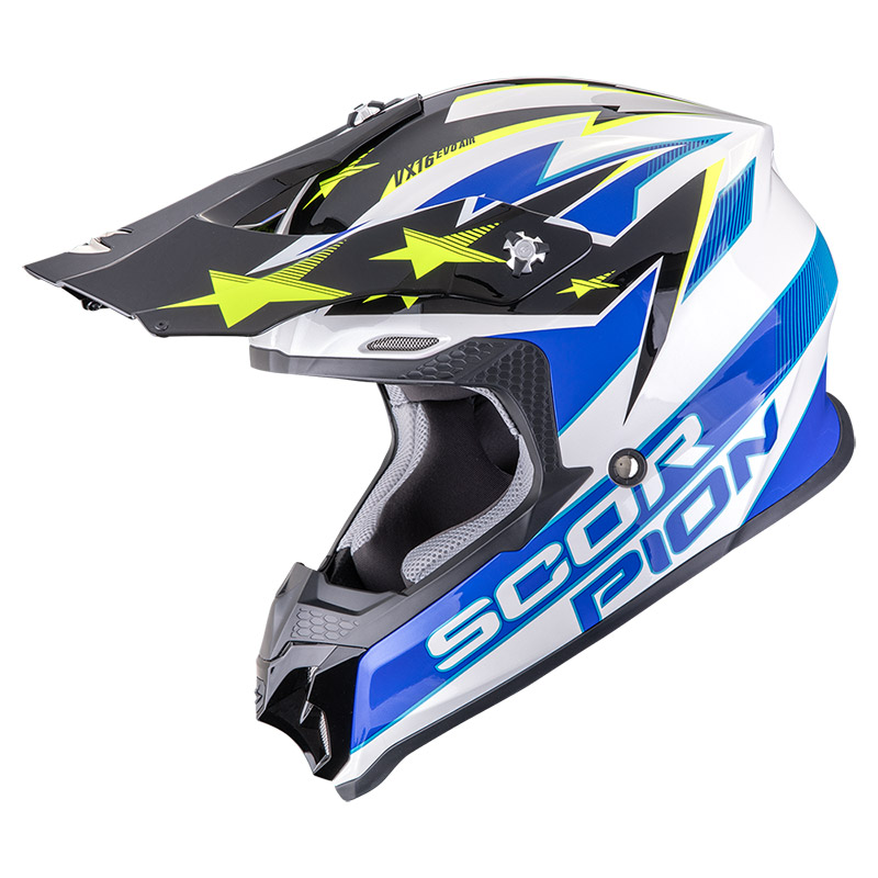 Casco Scorpion VX-16 Evo Air Patriot blu giallo