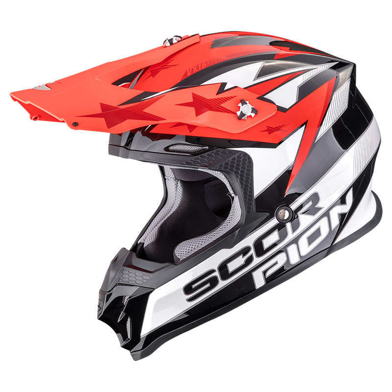Casco Scorpion VX-16 Evo Air Patriot bianco rosso