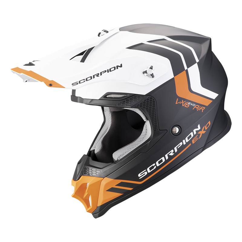 Casco Scorpion VX-16 Evo Air Fusion nero arancio