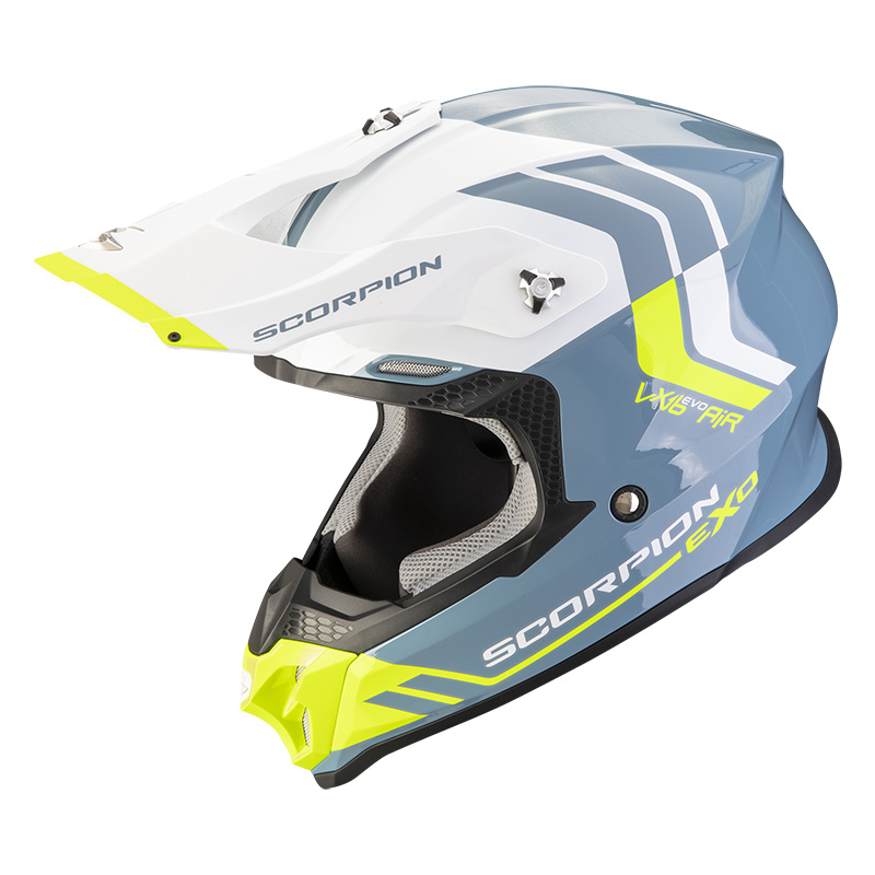 Casco Scorpion VX-16 Evo Air Fusion blu giallo