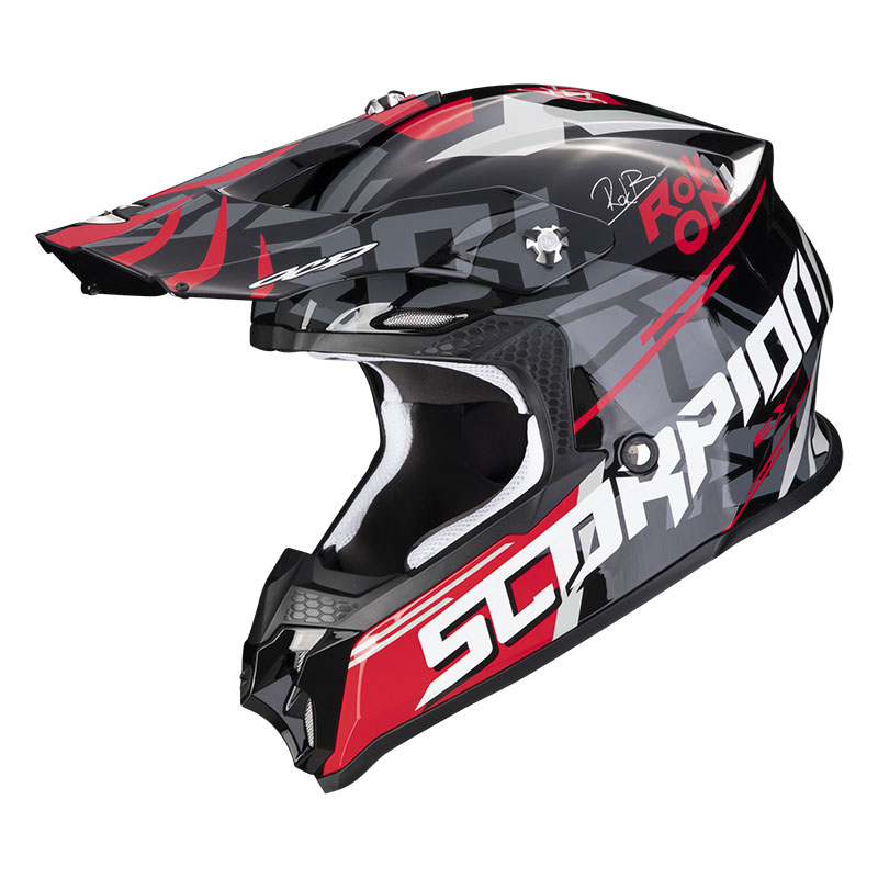 Casco Scorpion VX-16 Evo Air Rok Bagoros rosso