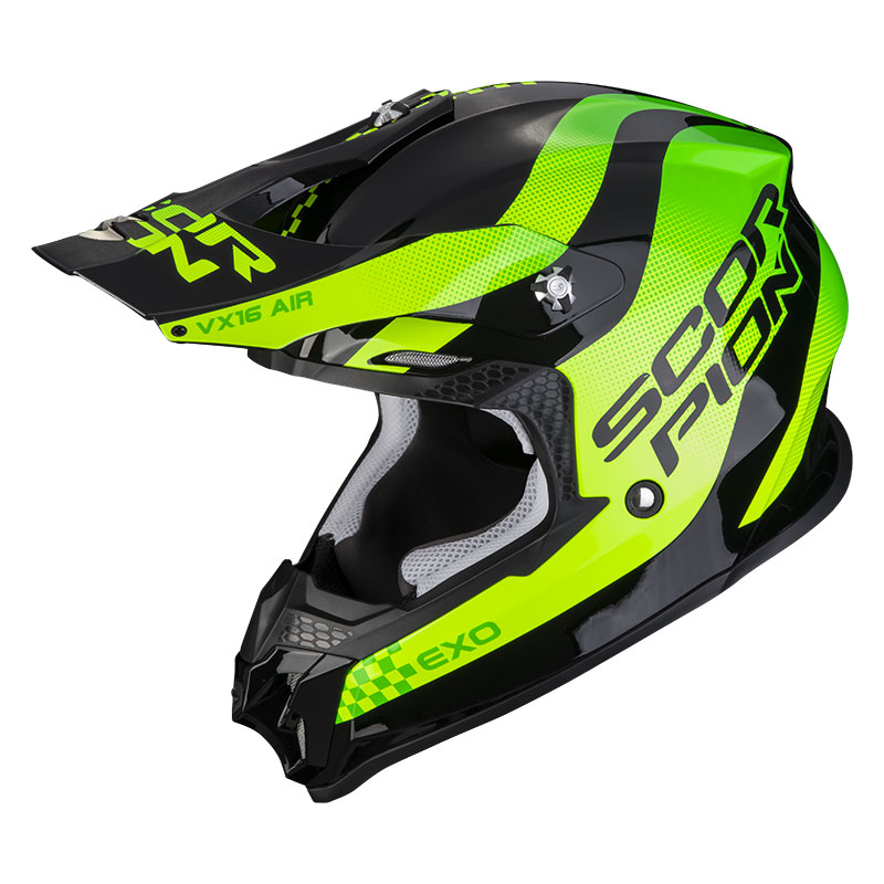 Scorpion Vx-16 Evo Air Soul Helmet Black Green