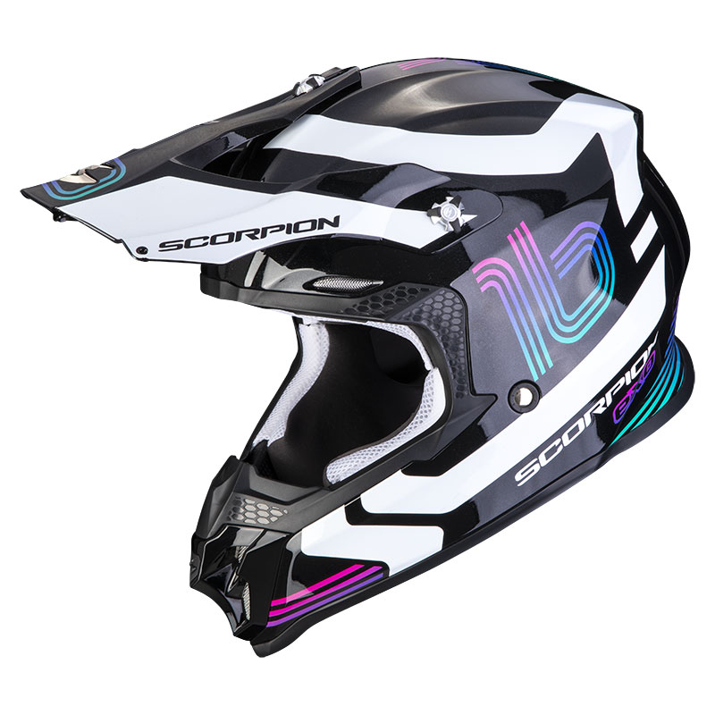 Casco Scorpion VX-16 Evo Air Tub nero bianco