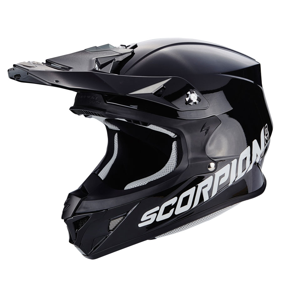スコーピオン Vx 21 空気光沢のある黒一色 オフロード ヘルメット 31 100 03 Motostorm スコーピオン Vx 21 空気光沢のある黒一色 オフロード ヘルメット 31 100 03 Motostorm