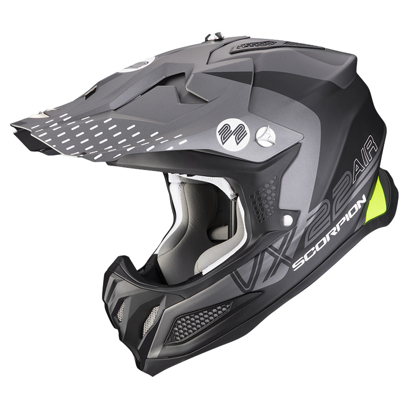 Casco Scorpion VX-22 Air Ares nero opaco argento