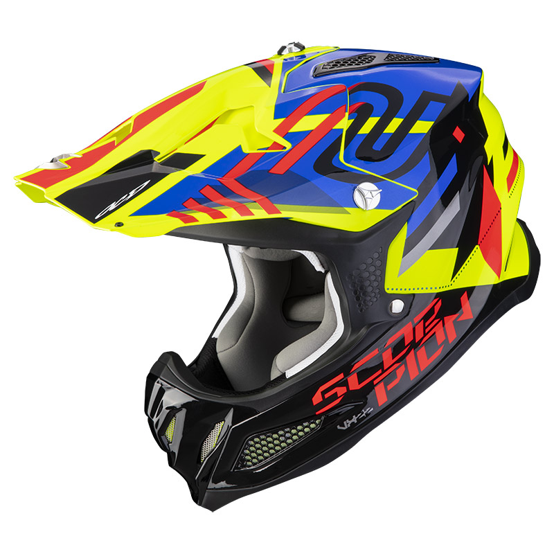 Casco Scorpion VX-22 Air Neox giallo blu rosso