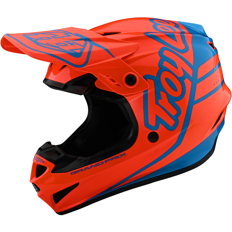 Casco Troy Lee Designs Gp Silhouette arancio cyan