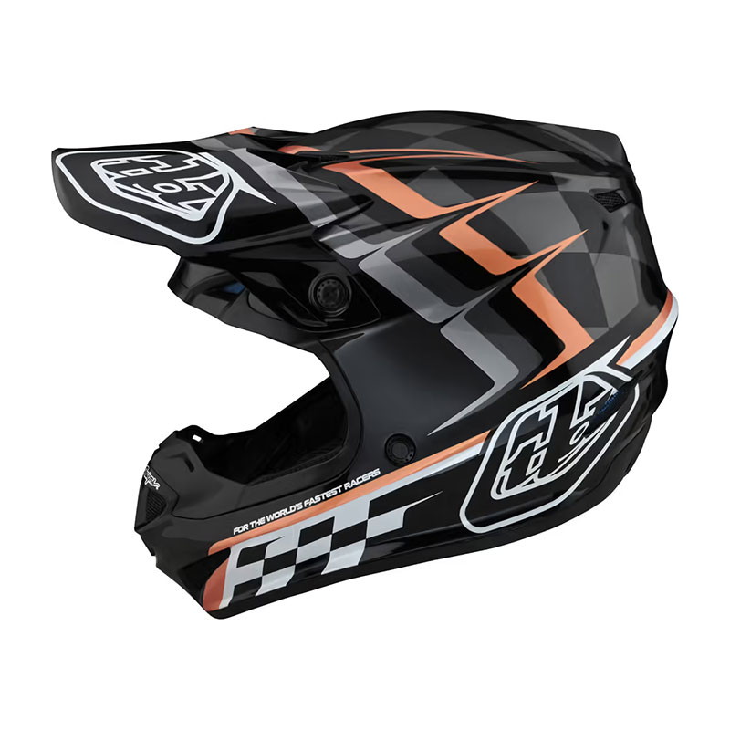 Troy Lee Designs Se4 Polyacrylite Warped Helmet Black