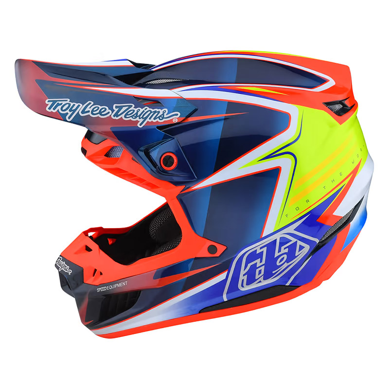 Casco Troy Lee Designs SE5 Carbon Lines blu