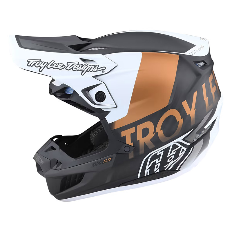 Casco Troy Lee Designs SE5 Carbon Qualifier bronzo