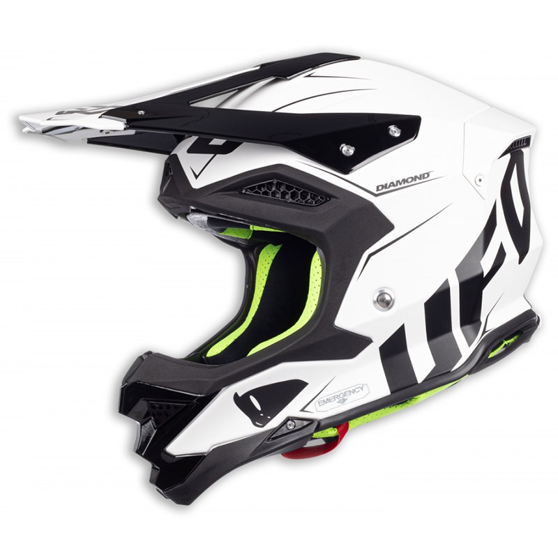 Ufo Diamond Limited Edition Helmet White Black HE051 Offroad Helmets |  MotoStorm