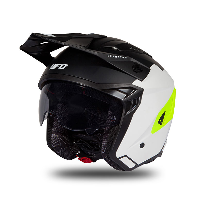 Casco Ufo Sheratan 2206 nero bianco giallo