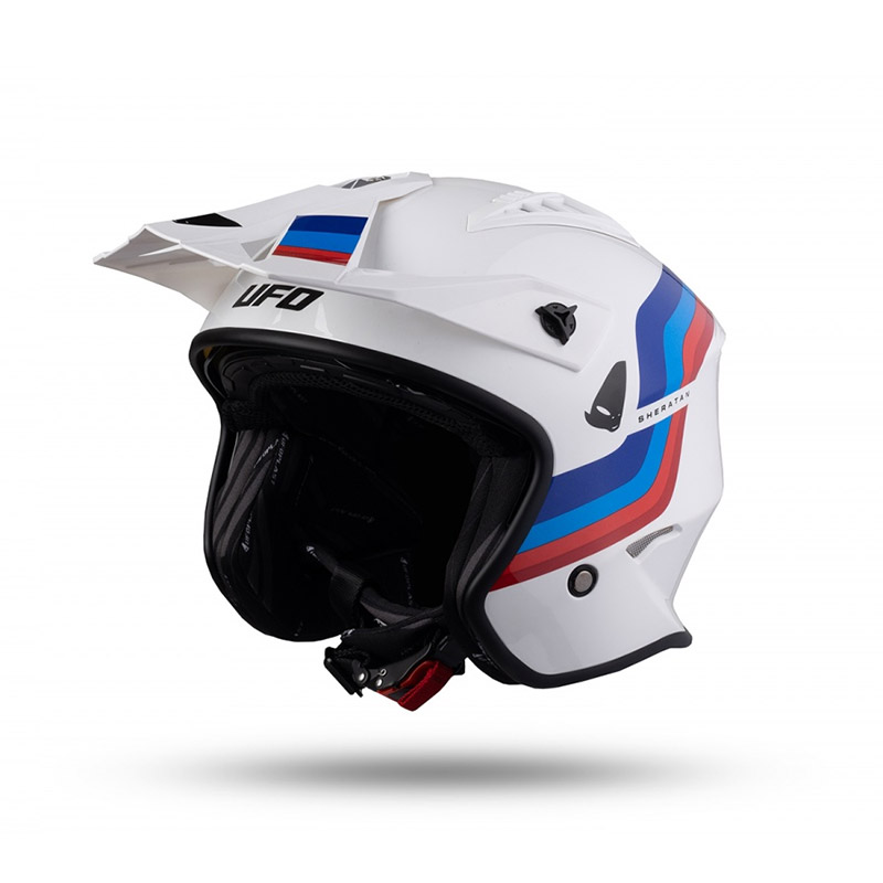 Casco Ufo Sheratan Bianco Blu Rosso | MotoStorm