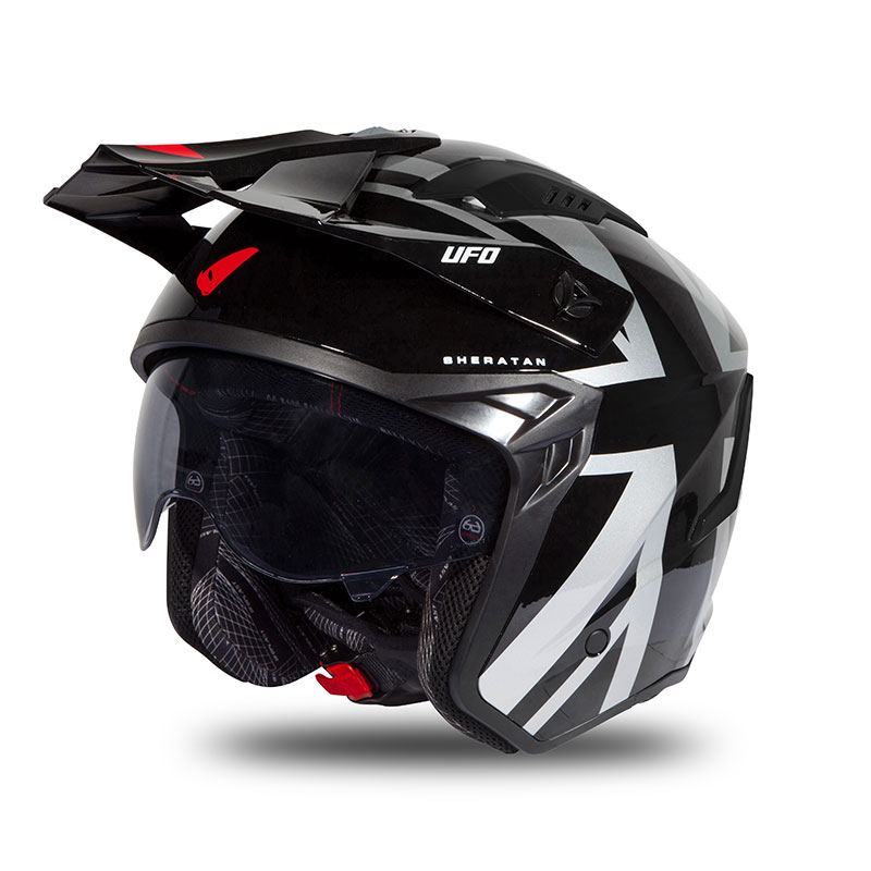 Casco Ufo Sheratan 2206 nero grigio rosso