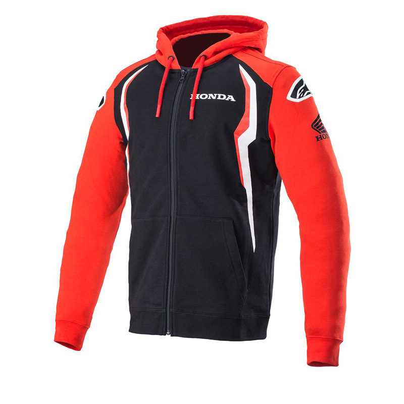 Alpinestars Honda Zip Hoodie rosso nero