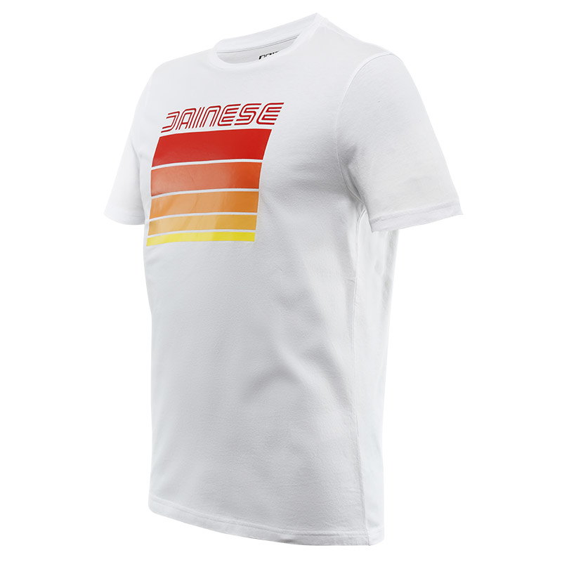 T-Shirt Dainese Stripes bianco rosso