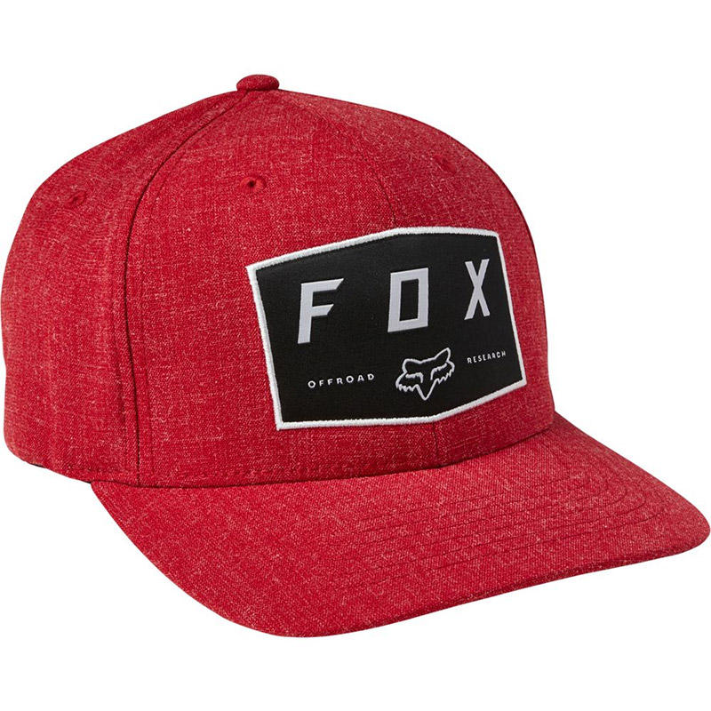 Fox Badge Flexfit Hat chili