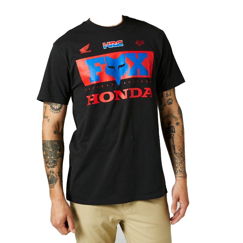 Camiseta Fox Honda SS negra FX-29004-001 Informal | MotoStorm