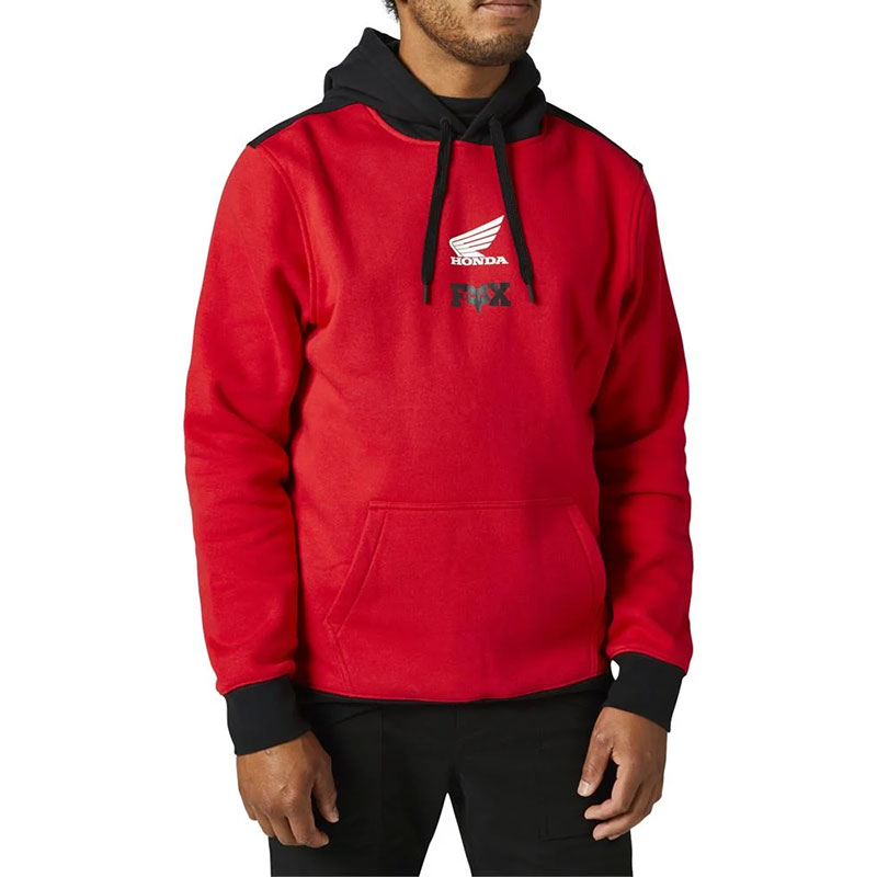 Fox Honda Wing Pullover Fleece flame rosso