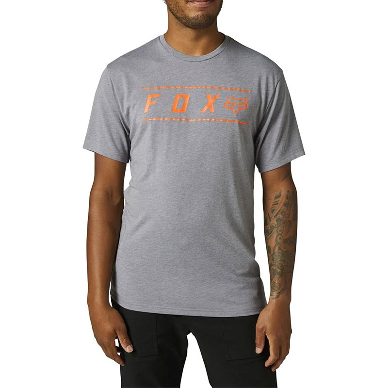 Fox Pinnacle SS Tech Tee grigio arancio