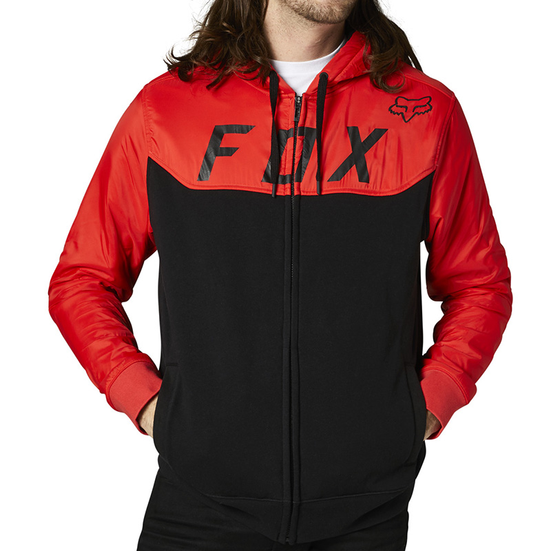 Felpa Fox Pivotal Zip rosso fluo