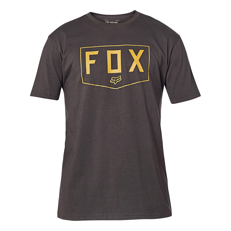 T Shirt Fox Shield SS Premium noir or