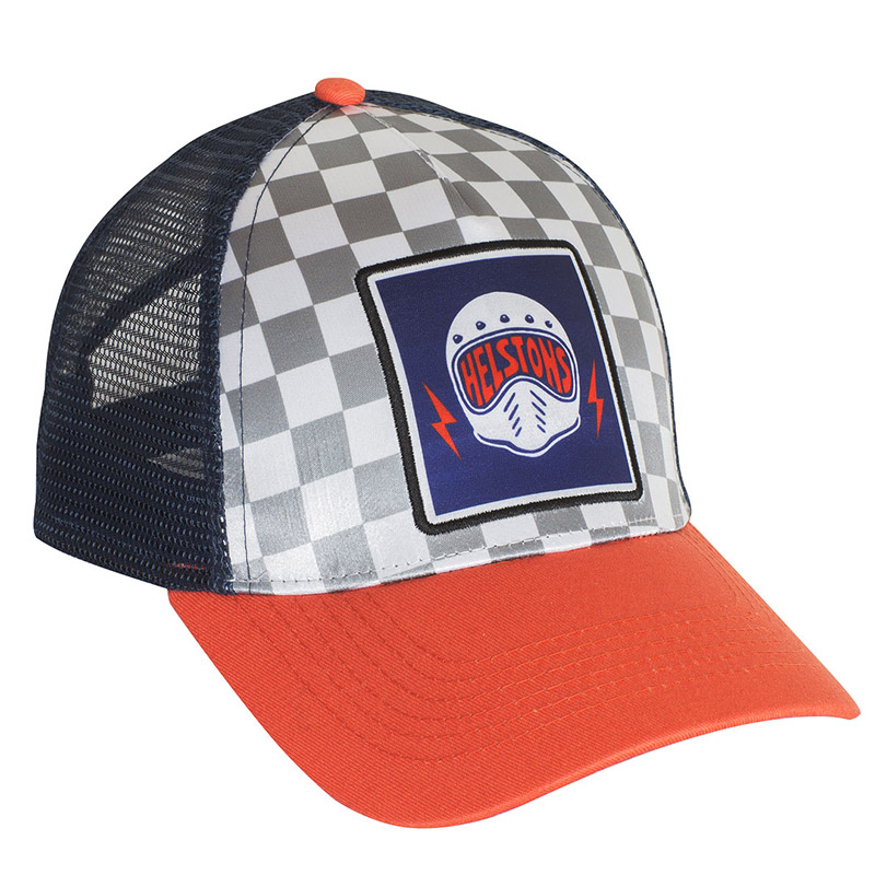 Helstons Helmet Racing Cap Orange Blue
