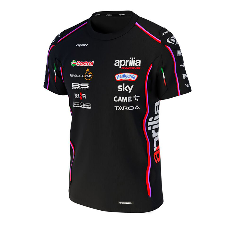 T Shirt Ixon TS1 Aprilia 25 nero
