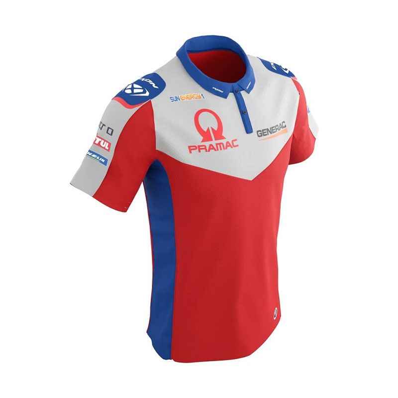 Polo PO1 Pramac 22 rosso blu bianco