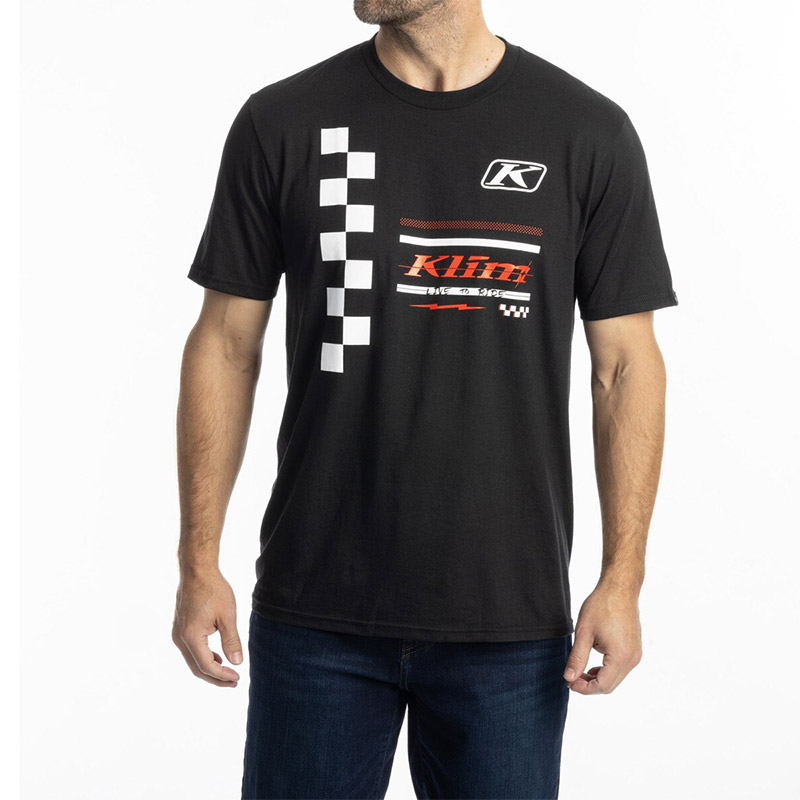 Klim Checkered Flag Tri-blend Tee Black