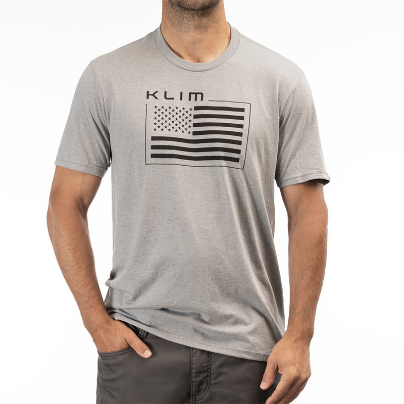 Maglia Klim Patriot Flag Tri-Blend grigio