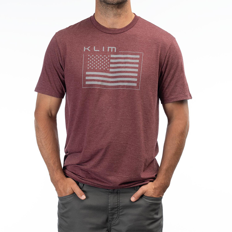 Maglia Klim Patriot Flag Tri-Blend marrone