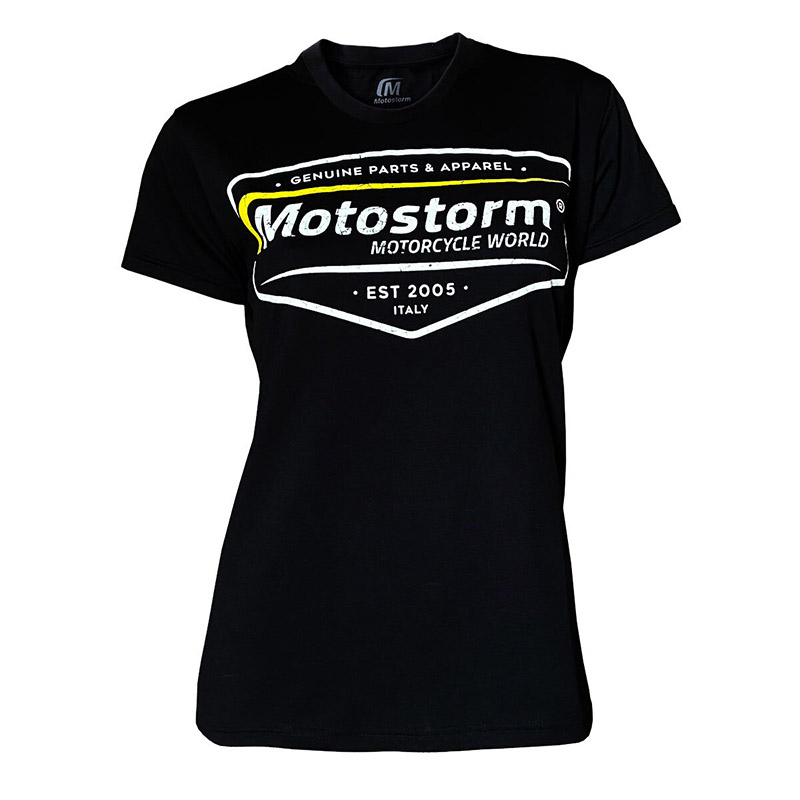T-shirt Donna Motostorm Vintage Logo Nero