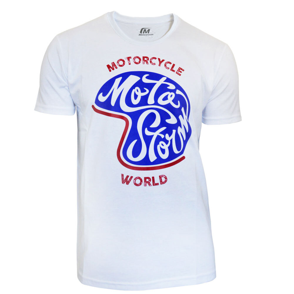 T Shirt Motostorm Casco bianco