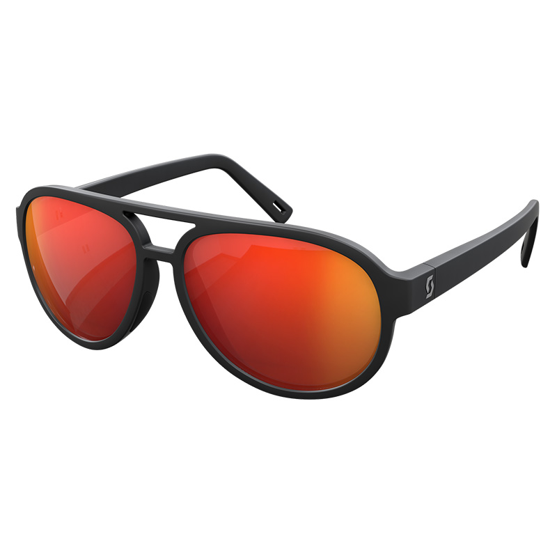 Scott Bass Sunglasses Black Red Chrome