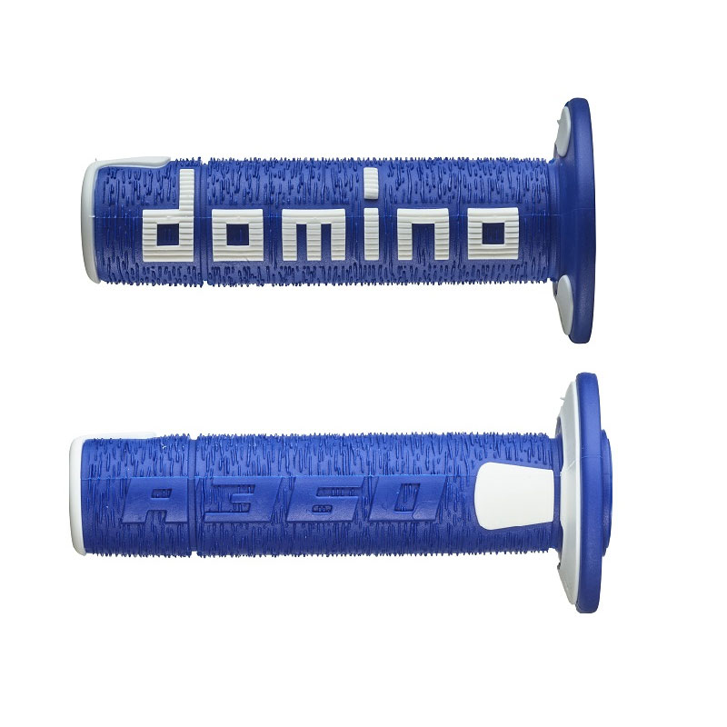Coppia Manopole Domino A36041C bianco blu
