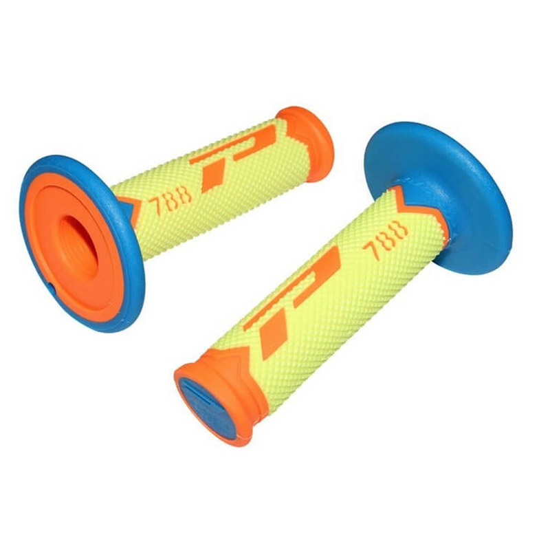 Manopole Progrip 788 TD Closed End arancio giallo blu