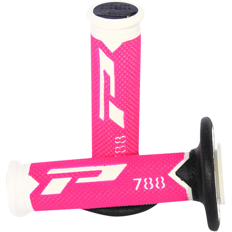 Manopole Progrip 788 TD Closed End nero rosa fluo