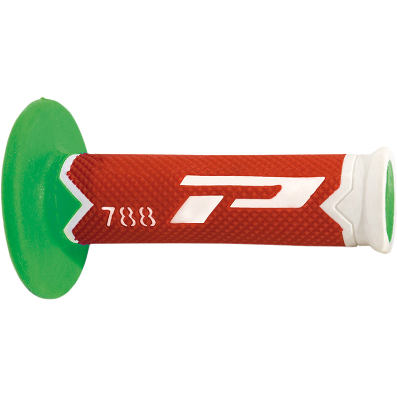 Manopole Progrip 788 TD Closed End bianco rosso verde