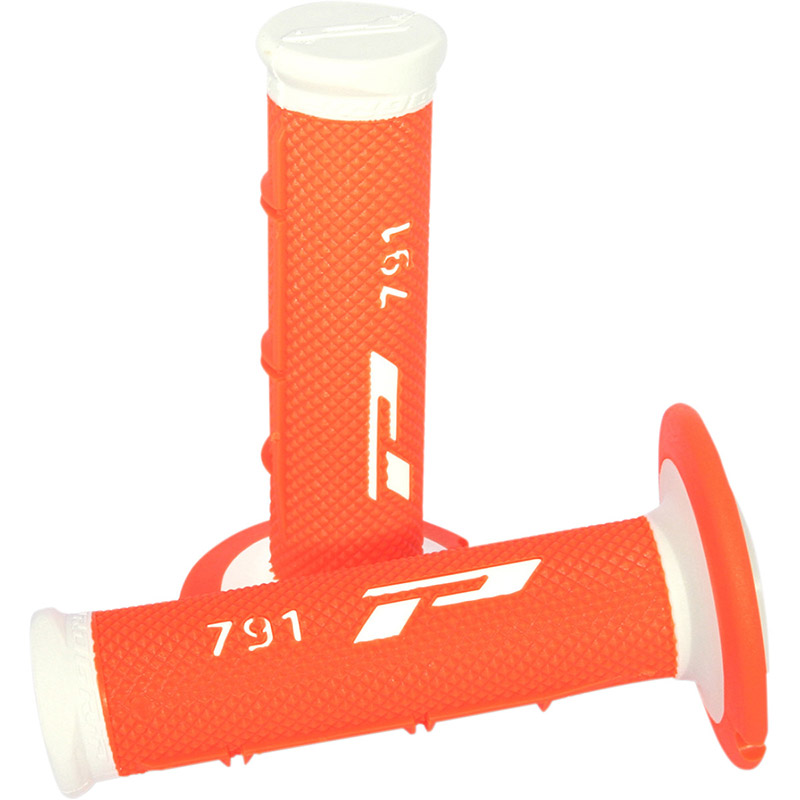 Manopole Progrip 791 DD Closed End bianco arancio