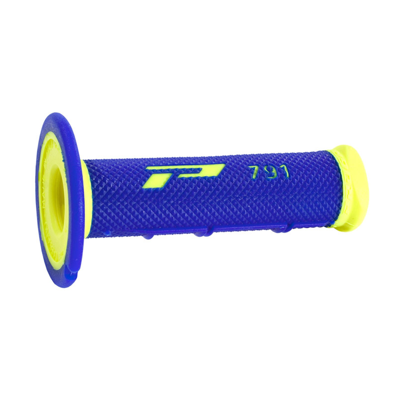 Manopole Progrip 791 DD Closed End giallo blu