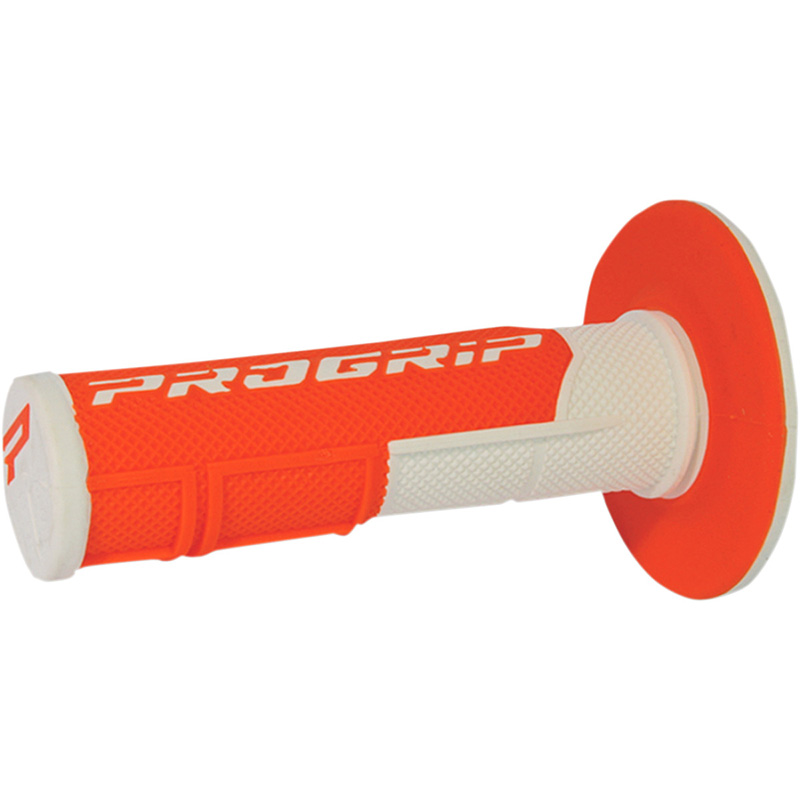 Manopole Progrip 801 DD Closed End bianco arancio fluo