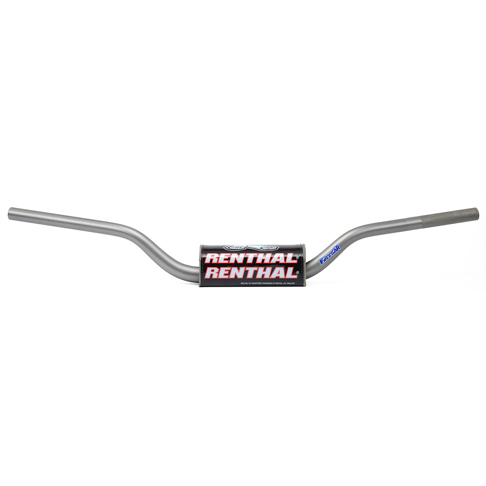 Renthal RC Bend Silver Red 7/8 in Handlebar 971-08-SR-01-187