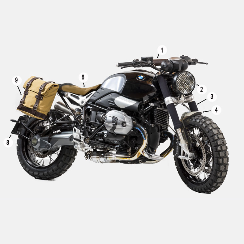 Tool Tubes/Gloves Waterproof A locker For BMW R NineT Pure Urban GS 2014-2019